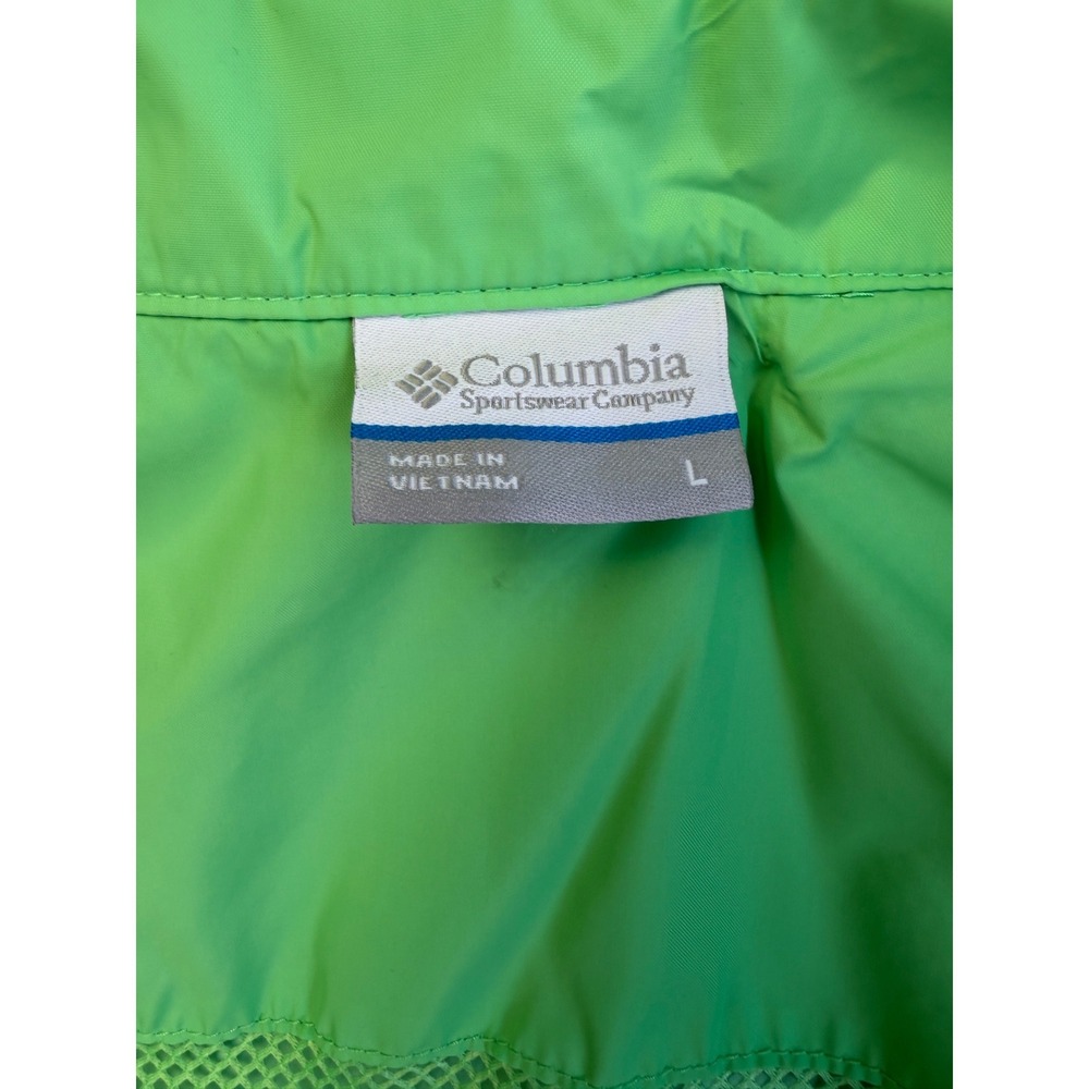 Columbia Switchback III Rain Jacket Women Large Green Hooded Windbreaker Outdoor - Picture 11 of 16